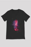 Star Wars (Dart Vader) Baskılı Unisex Siyah V Yaka Tişört - Tshirt