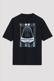 Star Wars (Dart Vader) Baskılı Unisex Siyah Oversize Tişört - Tshirt