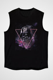 Star Wars (Dart Vader) Baskılı Unisex Siyah Kolsuz Tişört - Tshirt