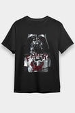 Star Wars (Dart Vader) Baskılı Unisex Siyah Tişört - Tshirt