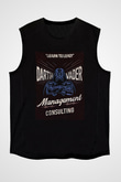 Star Wars (Dart Vader) Baskılı Unisex Siyah Kolsuz Tişört - Tshirt