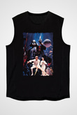 Star Wars (Dart Vader) Baskılı Unisex Siyah Kolsuz Tişört - Tshirt