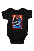 Star Wars (Dart Vader) Baskılı Unisex Siyah Bebek Body - Zıbın