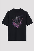 Star Wars (Dart Vader) Baskılı Unisex Siyah Oversize Tişört - Tshirt