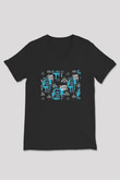 Star Wars (Dart Vader) Baskılı Unisex Siyah V Yaka Tişört - Tshirt