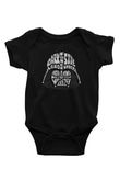 Star Wars (Dart Vader) Baskılı Unisex Siyah Bebek Body - Zıbın
