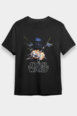 Star Wars (Dart Vader) Baskılı Unisex Siyah Tişört - Tshirt