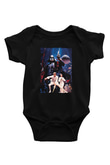 Star Wars (Dart Vader) Baskılı Unisex Siyah Bebek Body - Zıbın