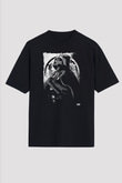 Star Wars (Dart Vader) Baskılı Unisex Siyah Oversize Tişört - Tshirt