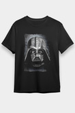 Star Wars (Dart Vader) Baskılı Unisex Siyah Tişört - Tshirt