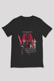 Star Wars (Dart Vader) Baskılı Unisex Siyah V Yaka Tişört - Tshirt