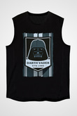 Star Wars (Dart Vader) Baskılı Unisex Siyah Kolsuz Tişört - Tshirt