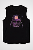 Star Wars (Dart Vader) Baskılı Unisex Siyah Kolsuz Tişört - Tshirt