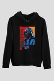 Star Wars (Dart Vader) Baskılı Unisex Siyah Hoodie