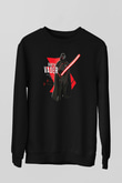 Star Wars (Dart Vader) Baskılı Unisex Siyah Sweatshirt