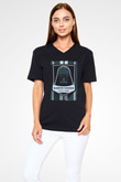 Star Wars (Dart Vader) Baskılı Unisex Siyah V Yaka Tişört - Tshirt