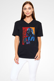 Star Wars (Dart Vader) Baskılı Unisex Siyah V Yaka Tişört - Tshirt