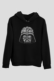 Star Wars (Dart Vader) Baskılı Unisex Siyah Hoodie