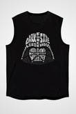 Star Wars (Dart Vader) Baskılı Unisex Siyah Kolsuz Tişört - Tshirt
