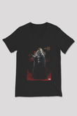 Star Wars (Dart Vader) Baskılı Unisex Siyah V Yaka Tişört - Tshirt