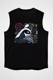 Star Wars (Dart Vader) Baskılı Unisex Siyah Kolsuz Tişört - Tshirt