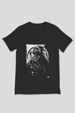 Star Wars (Dart Vader) Baskılı Unisex Siyah V Yaka Tişört - Tshirt