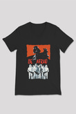 Star Wars (Dart Vader) Baskılı Unisex Siyah V Yaka Tişört - Tshirt