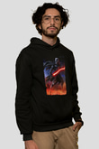 Star Wars (Dart Vader) Baskılı Unisex Siyah Hoodie