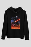 Star Wars (Dart Vader) Baskılı Unisex Siyah Hoodie
