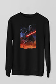 Star Wars (Dart Vader) Baskılı Unisex Siyah Sweatshirt