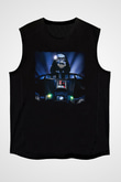 Star Wars (Dart Vader) Baskılı Unisex Siyah Kolsuz Tişört - Tshirt