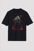 Star Wars (Dart Vader) Baskılı Unisex Siyah Oversize Tişört - Tshirt