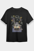 Star Wars (Dart Vader) Baskılı Unisex Siyah Tişört - Tshirt