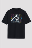 Star Wars (Dart Vader) Baskılı Unisex Siyah Oversize Tişört - Tshirt