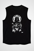 Star Wars (Dart Vader) Baskılı Unisex Siyah Kolsuz Tişört - Tshirt