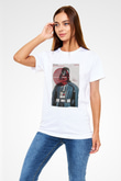 Star Wars (Dart Vader) Unisex Baskılı Beyaz Tişört - Tshirt
