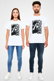 Star Wars (Dart Vader) Unisex Baskılı Beyaz Tişört - Tshirt