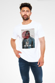 Star Wars (Dart Vader) Unisex Baskılı Beyaz Tişört - Tshirt
