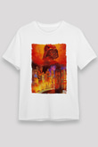 Star Wars (Dart Vader) Unisex Baskılı Beyaz Tişört - Tshirt