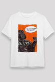 Star Wars (Dart Vader) Unisex Baskılı Beyaz Tişört - Tshirt