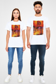 Star Wars (Dart Vader) Unisex Baskılı Beyaz Tişört - Tshirt