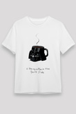 Star Wars (Dart Vader) Unisex Baskılı Beyaz Tişört - Tshirt