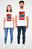 Star Wars (Dart Vader) Unisex Baskılı Beyaz Tişört - Tshirt