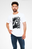 Star Wars (Dart Vader) Unisex Baskılı Beyaz Tişört - Tshirt