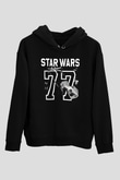 Star Wars Siyah Unisex Kapşonlu Sweatshirt