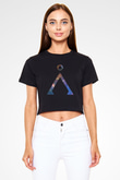 Stargate SG-1 Siyah Crop Top Tişört