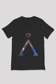 Stargate SG-1 Siyah Unisex V Yaka Tişört T-Shirt