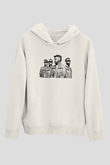 Starset Baskılı Beyaz Unisex Kapüşonlu Sweatshirt