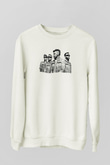 Starset Baskılı Beyaz Unisex Sweatshirt