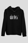 Starset Baskılı Unisex Siyah Kapüşonlu Sweatshirt